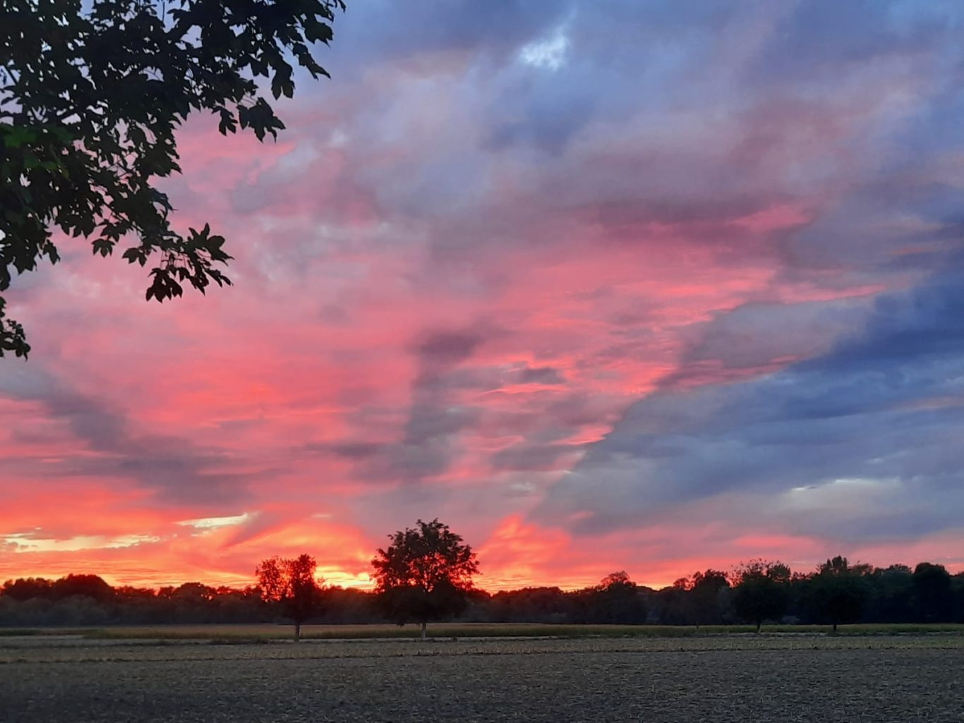 Wundervoller Abendhimmel mit beeindruckendem Farbenspiel Clubhaus der Hundefreunde Abendhimmel